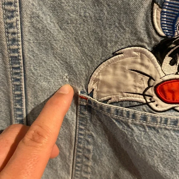 Vintage Loobey Tunes Tweety Denim Dress - Picture 7 of 10